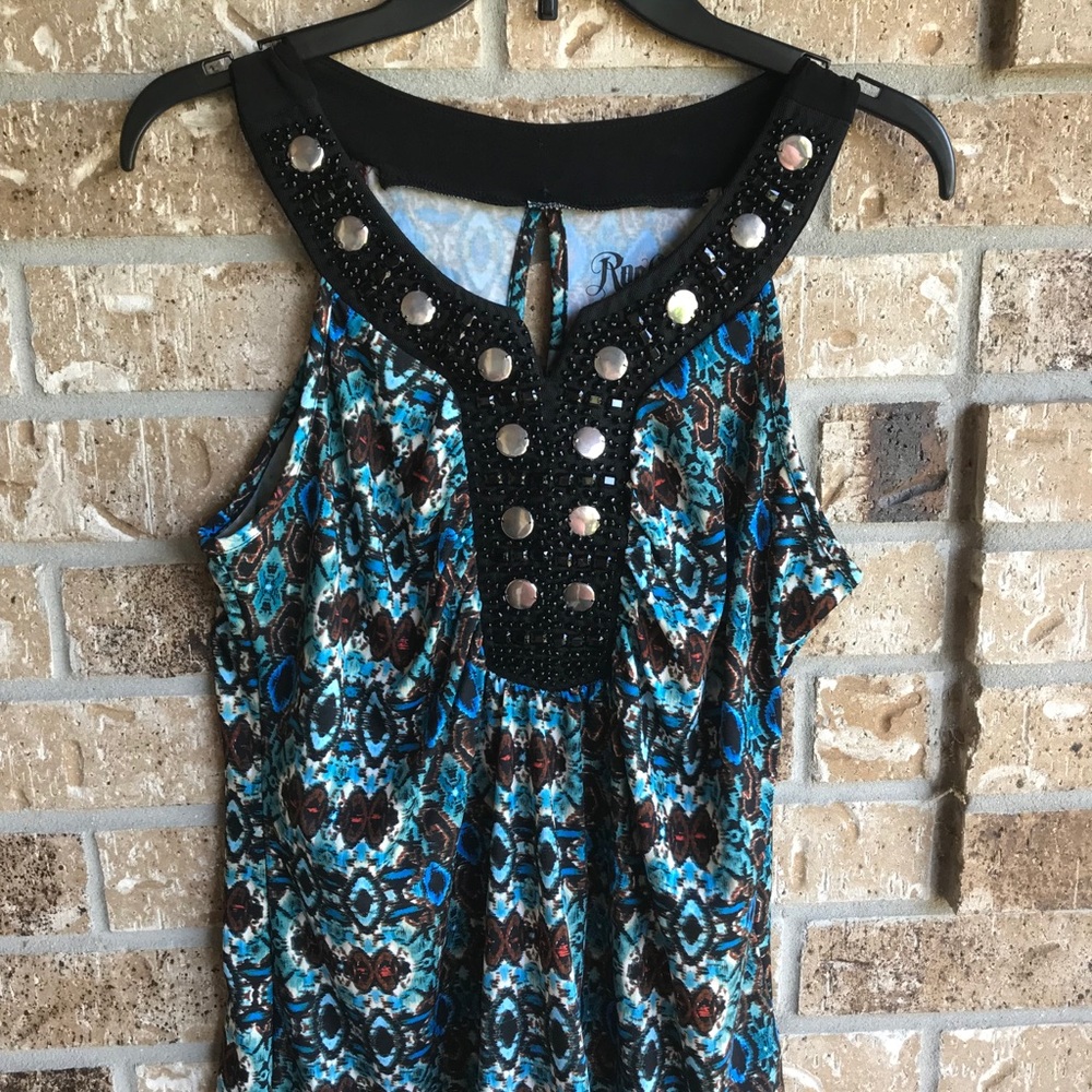 Wrangler Rock 47 shirt- blue/black print